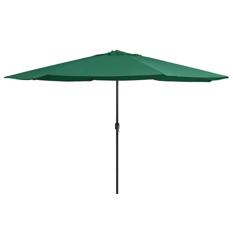 Vidaxl parasol med metalstang 390 cm grøn