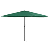 Vidaxl parasol med metalstang 390 cm grøn