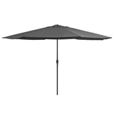 Vidaxl parasol med metalstang 390 cm antracit