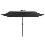 Vidaxl parasol med metalstang 390 cm antracit