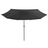 Vidaxl parasol med metalstang 390 cm antracit