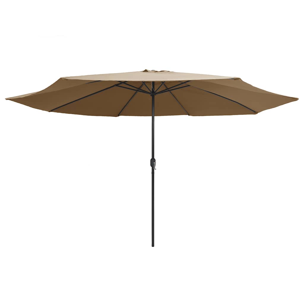 VidaXL parasol med metalstang 390 cm taupe