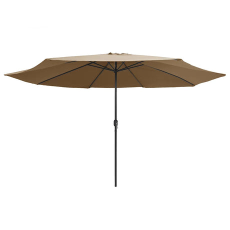 VidaXL parasol med metalstang 390 cm taupe