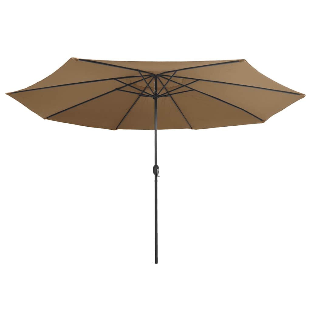 VidaXL parasol med metalstang 390 cm taupe
