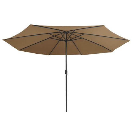 VidaXL parasol med metalstang 390 cm taupe