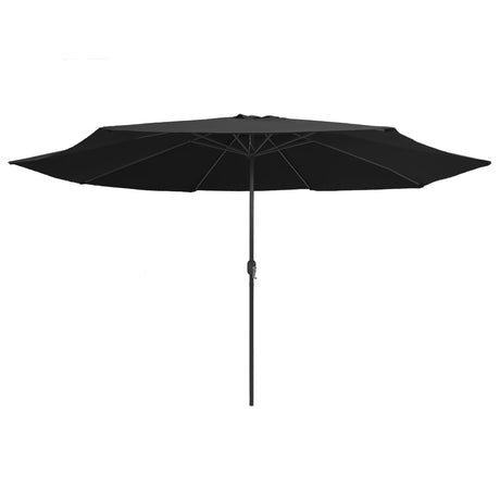 VidaXL parasol med metalstang 390 cm sort
