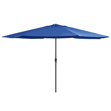 VidaXL parasol med metalstang 390 cm azurblå