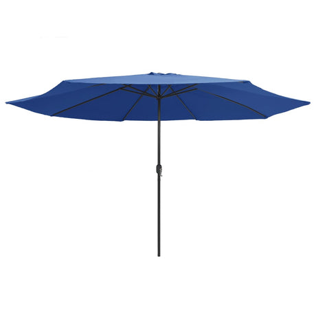VidaXL parasol med metalstang 390 cm azurblå
