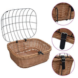 Vidaxl Bicycle Hovar Basket med låg 50x45x35 cm naturlige pil