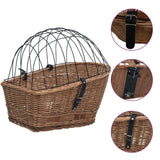 Vidaxl cykelkurv til bagageholder 55x31x36 cm naturlige pil