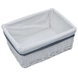 Vidaxl 3-Dart kurv Set Stackable Willow White
