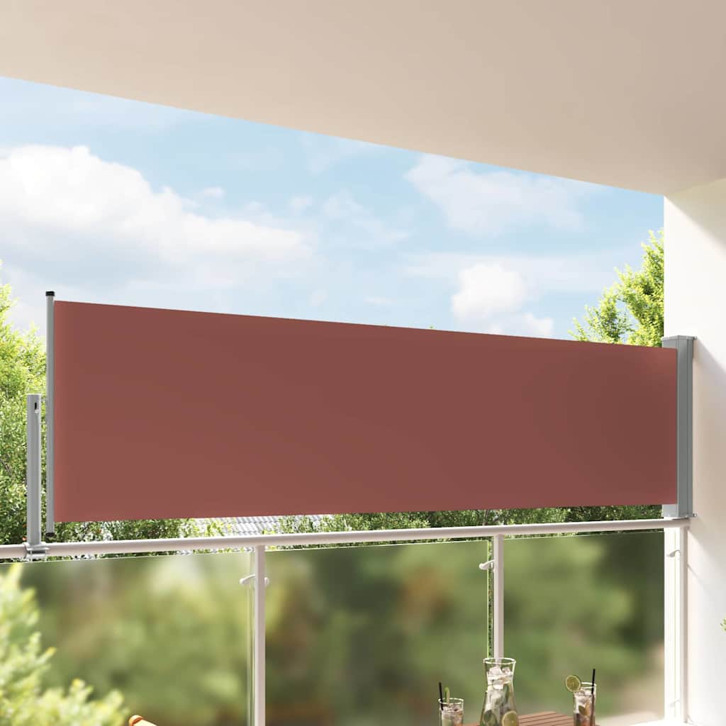 Vidaxx udtrækbar haveskærm 100x300 cm brun