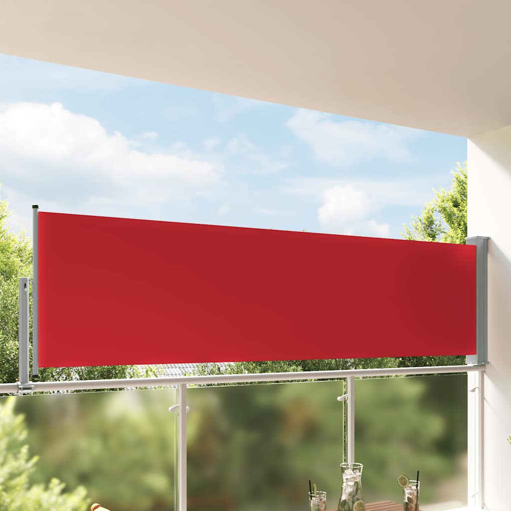 Vidaxl haveskærm Udvidelig 100x300 cm rød