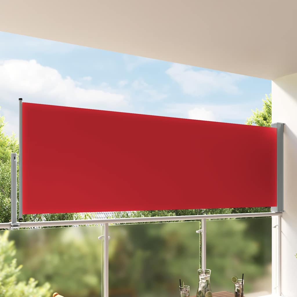 Vidaxx udtrækbar haveskærm 120x300 cm rød