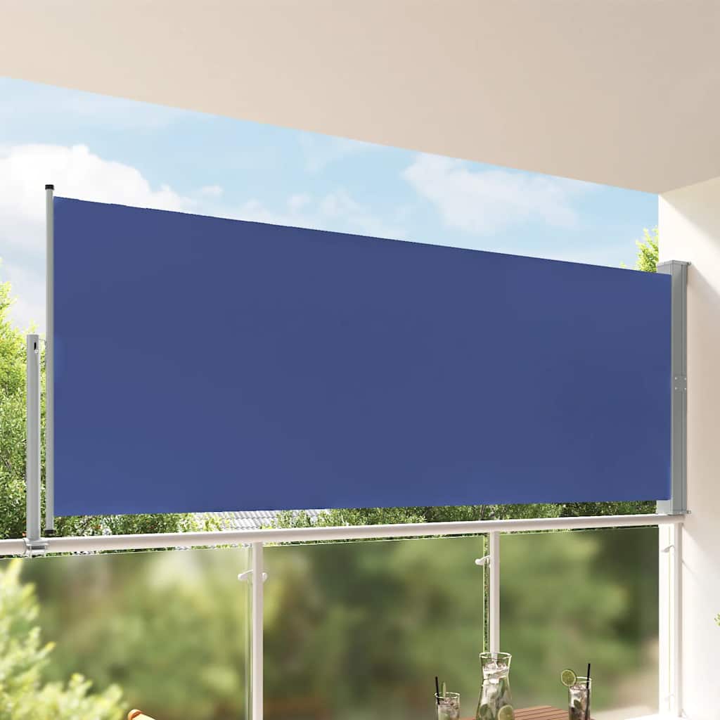 Vidaxx udtrækbar haveskærm 140x300 cm blå