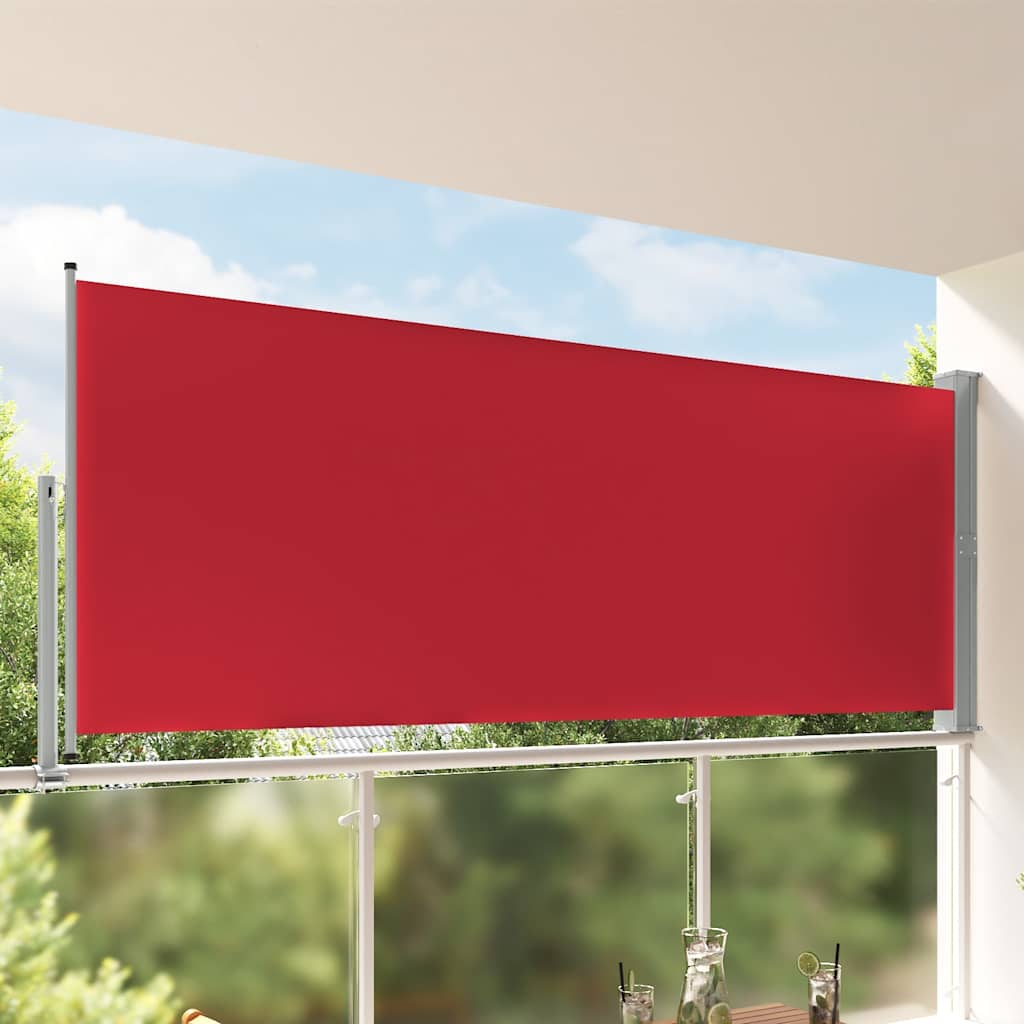 Vidaxx udtrækbar haveskærm 140x300 cm rød