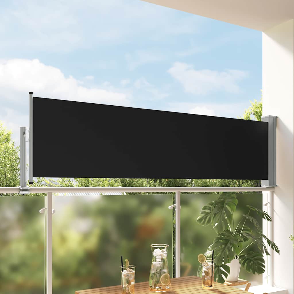 Vidaxl Haveskærm Udvidelig 80x300 cm sort
