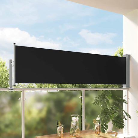 Vidaxl Haveskærm Udvidelig 80x300 cm sort