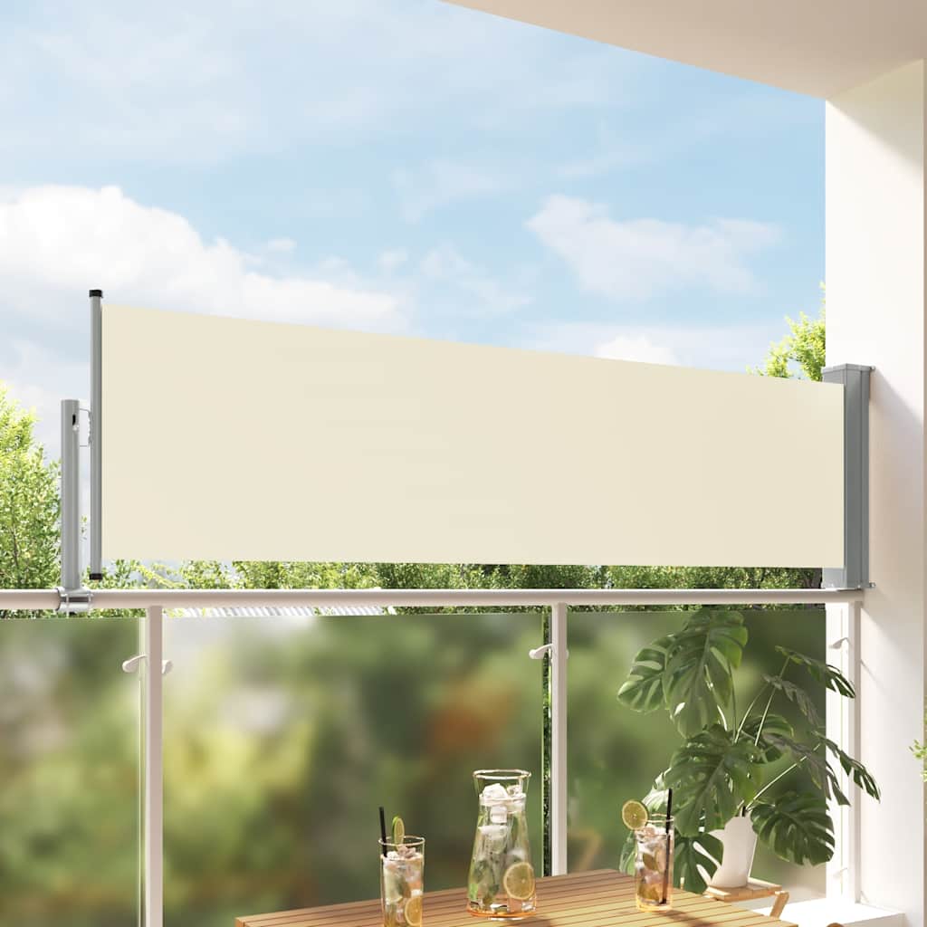 Vidaxl haveskærm Udvidelig 80x300 cm creme -farvet