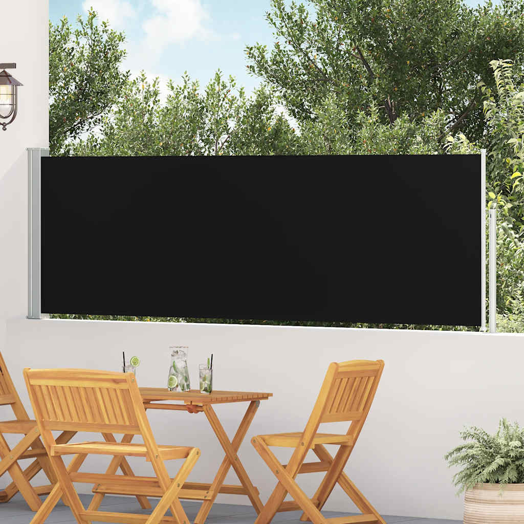 Vidaxl haveskærm Udvidelig 100x500 cm sort