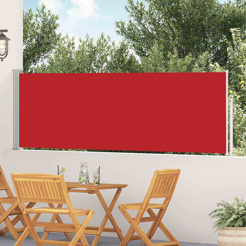 Vidaxl haveskærm Udvidelig 100x500 cm rød