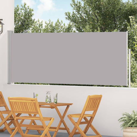 Vidaxx udtrækbar haveskærm 120x500 cm grå