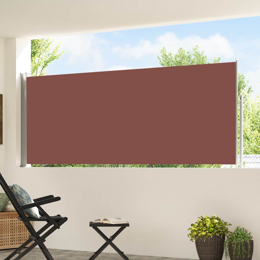 Vidaxx udtrækbar haveskærm 120x500 cm brun