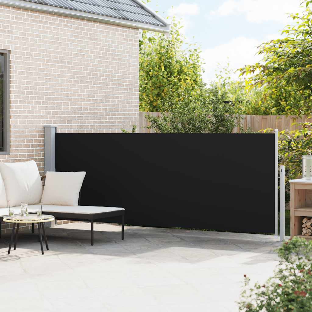Vidaxl Haveskærm Udvidelig 140x500 cm sort