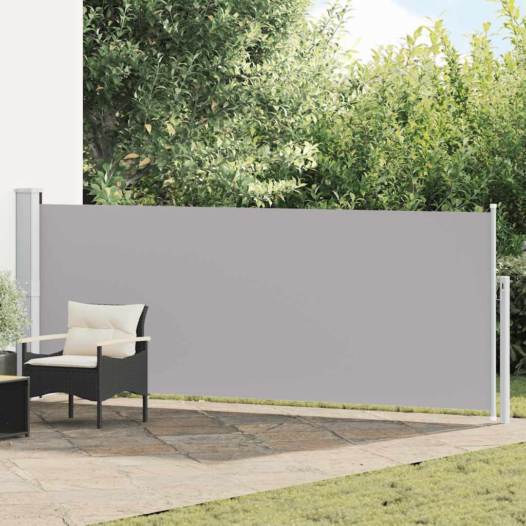 Vidaxl Haveskærm Udvidelig 140x500 cm grå