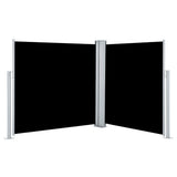 Vidaxx udtrækbar vindskærm 120x600 cm sort