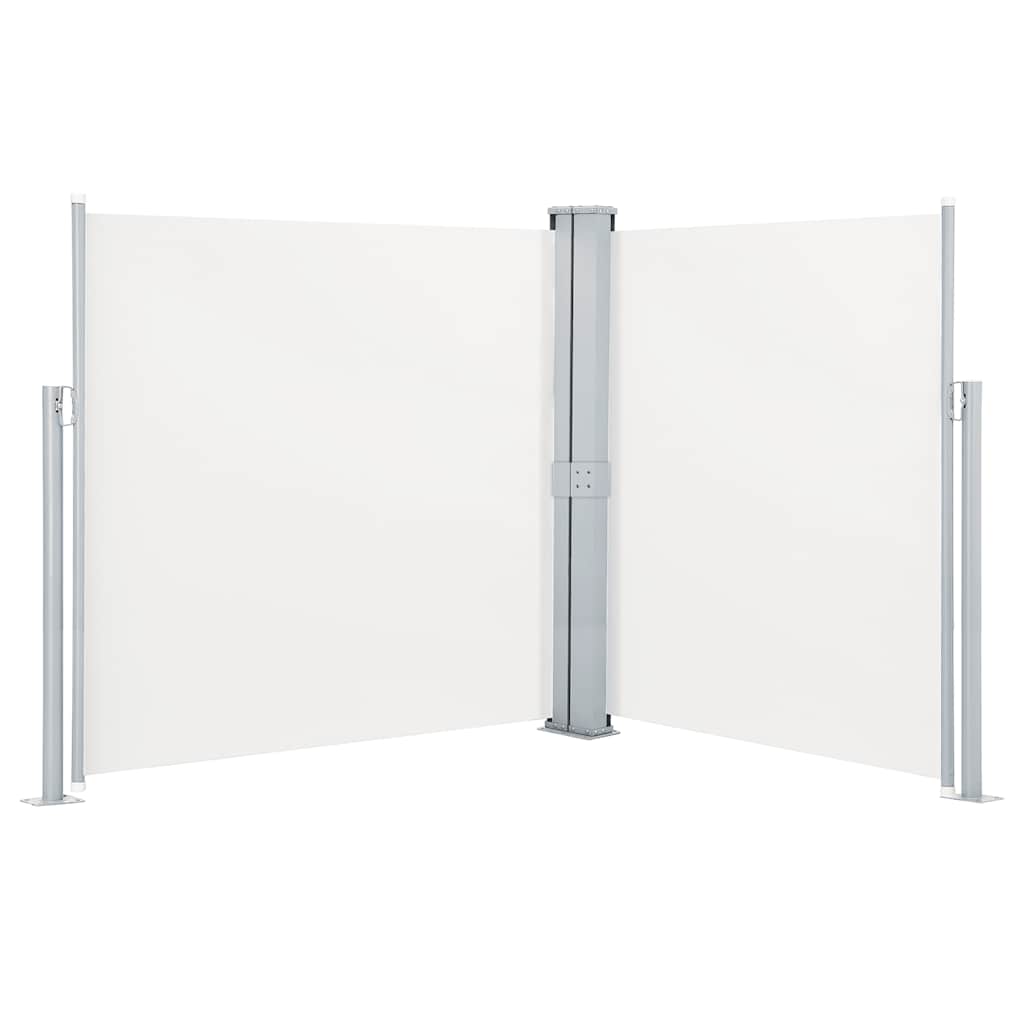 Vidaxl haveskærm Udvidelig dobbelt 170x600 cm creme