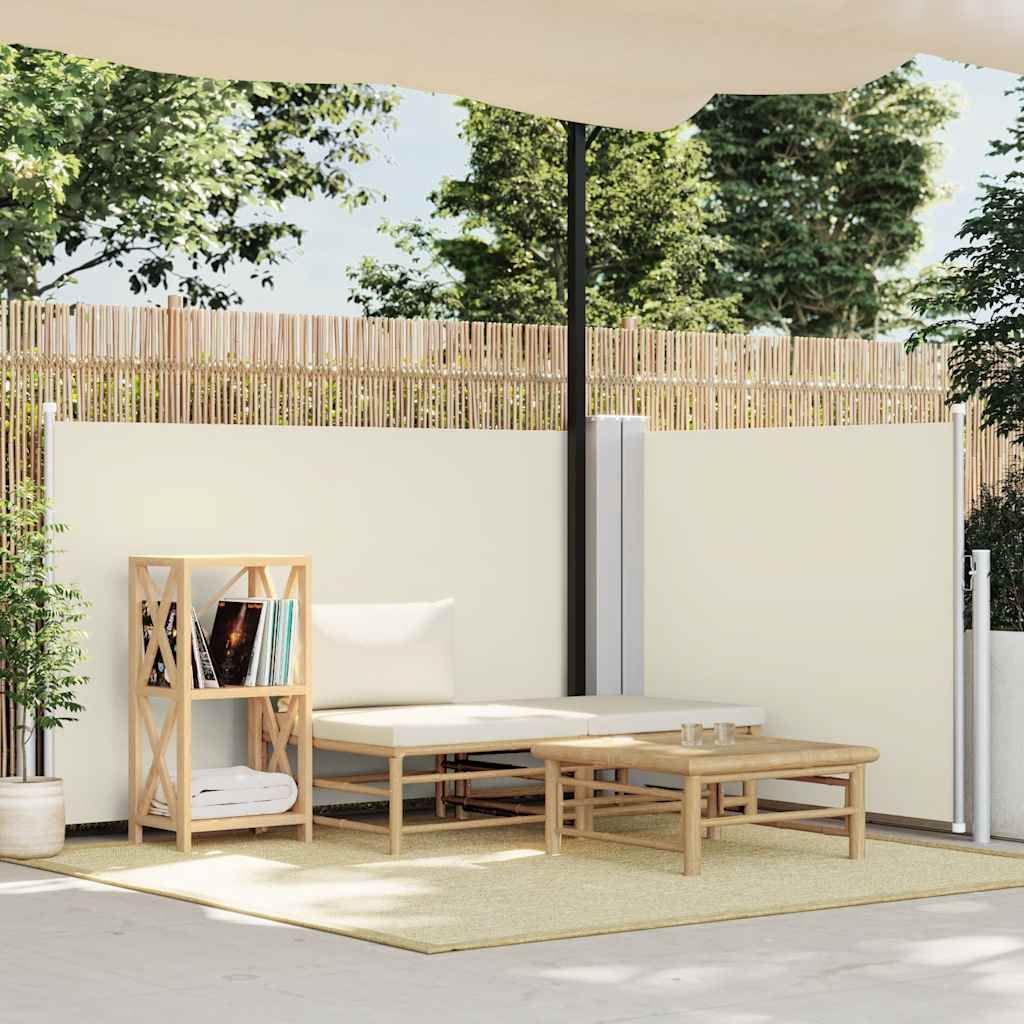 Vidaxx udtrækbar vindskærm 120x1000 cm creme