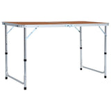 Vidaxl campingbord sammenfoldelig 120x60 cm aluminium