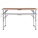 Vidaxl campingbord sammenfoldelig 120x60 cm aluminium