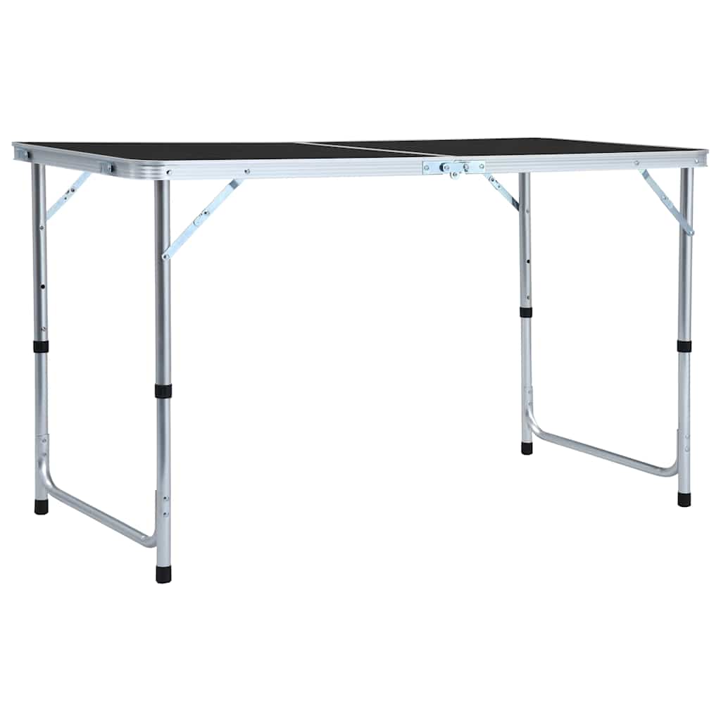 Vidaxl campingbord sammenfoldelig 120x60 cm aluminiumsgrå