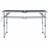 Vidaxl campingbord sammenfoldelig 120x60 cm aluminiumsgrå