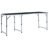 Vidaxl campingbord sammenfoldelig 180x60 cm aluminiumsgrå