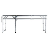 Vidaxl campingbord sammenfoldelig 180x60 cm aluminiumsgrå