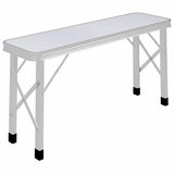 Vidaxl campingbord sammenfoldelig med 2 bænke aluminium hvidt
