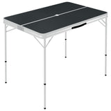 Vidaxl campingbord sammenfoldelig med 2 bænke aluminiumgrå