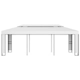 Vidaxl Arbor med dobbelt tag 3x6 m hvid