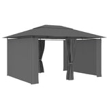 Vidaxl Garden Pavilion med gardiner 4x3 m Anthracite