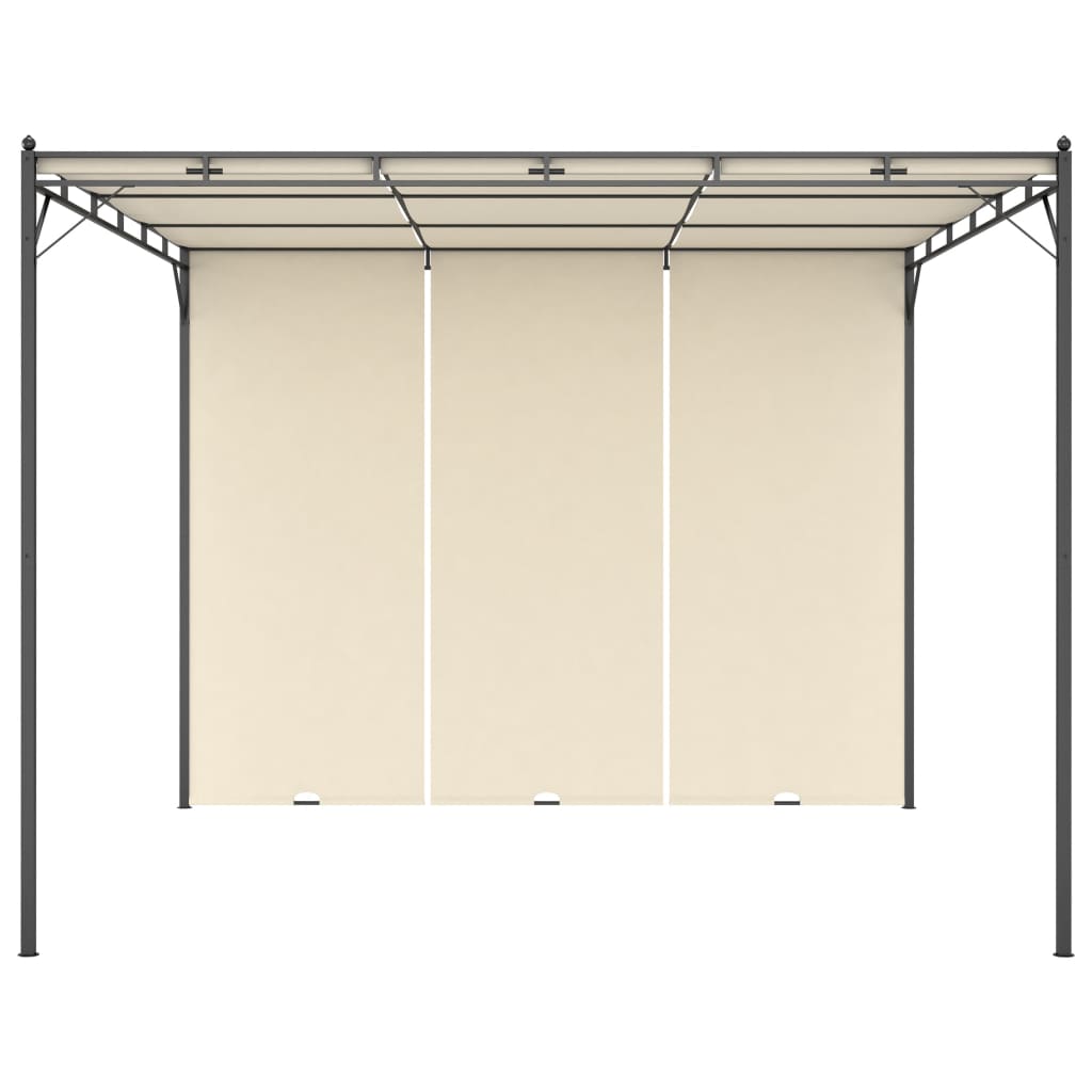 Vidaxl Garden Practor med sideforhæng 3x3x2,25 m creme