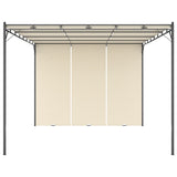 Vidaxl Garden Practor med sideforhæng 4x3x2,25 m creme