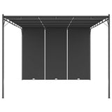 Vidaxl Garden Practor med sideforhæng 4x3x2,25 m anthracit