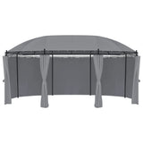 Vidaxl Arbor med gardiner 520x349x255 cm Anthracite -farvet