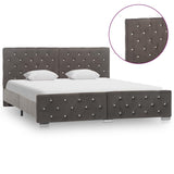 Vidaxl bedframe fluweel grijs 160x200 cm