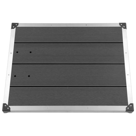 Vidaxl Buitendouchebak 80x62 cm HKC rustfrit stål grå