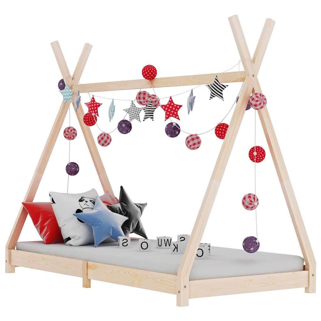 Vidaxl kinderbedframe massief grenenhout 70x140 cm