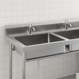 Vidaxl Sink dobbelt rustfrit stål